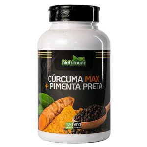 Cúrcuma Max 120 Cáps 600mg Cúrcuma + Piperina